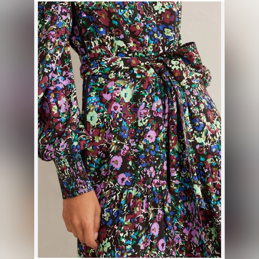 ME+EM Floral Midi Dress - Multicolor